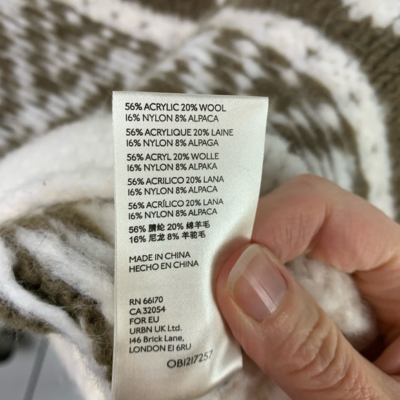 NWT Free People Sweater XS Alpine Snowy Forest Chunky Knit Oversized Alpaca Wool - Picture 5 of 8